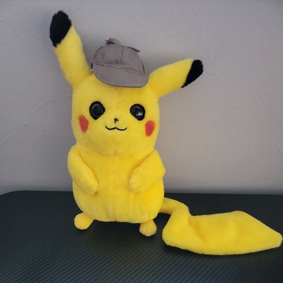 Pokémon Detective Pikachu 8" Pikachu Plush With Detective Hat Stuffed Animal - Picture 1 of 10